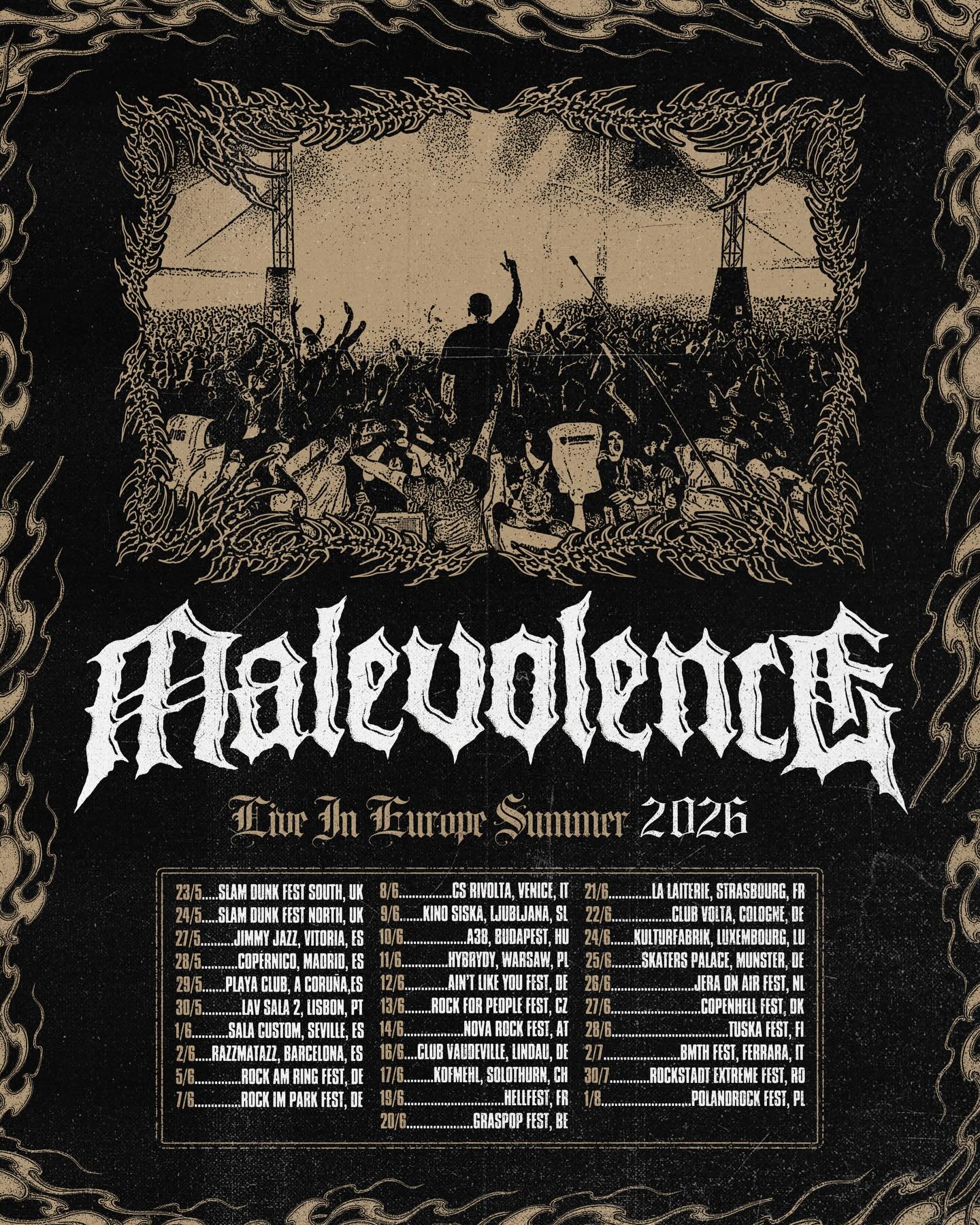 Malevolence Tour Poster 2026